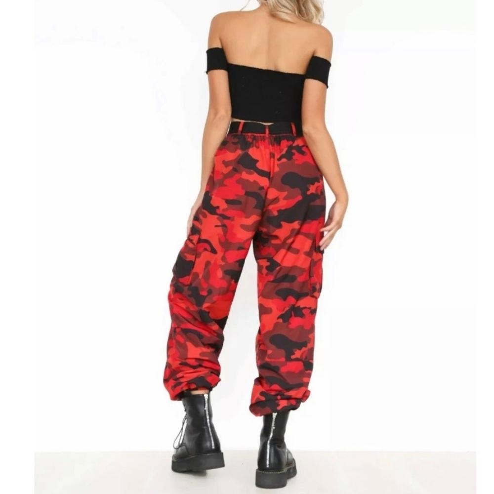 {ON HOLD} I Am Gia Red Camo Cargo Pants